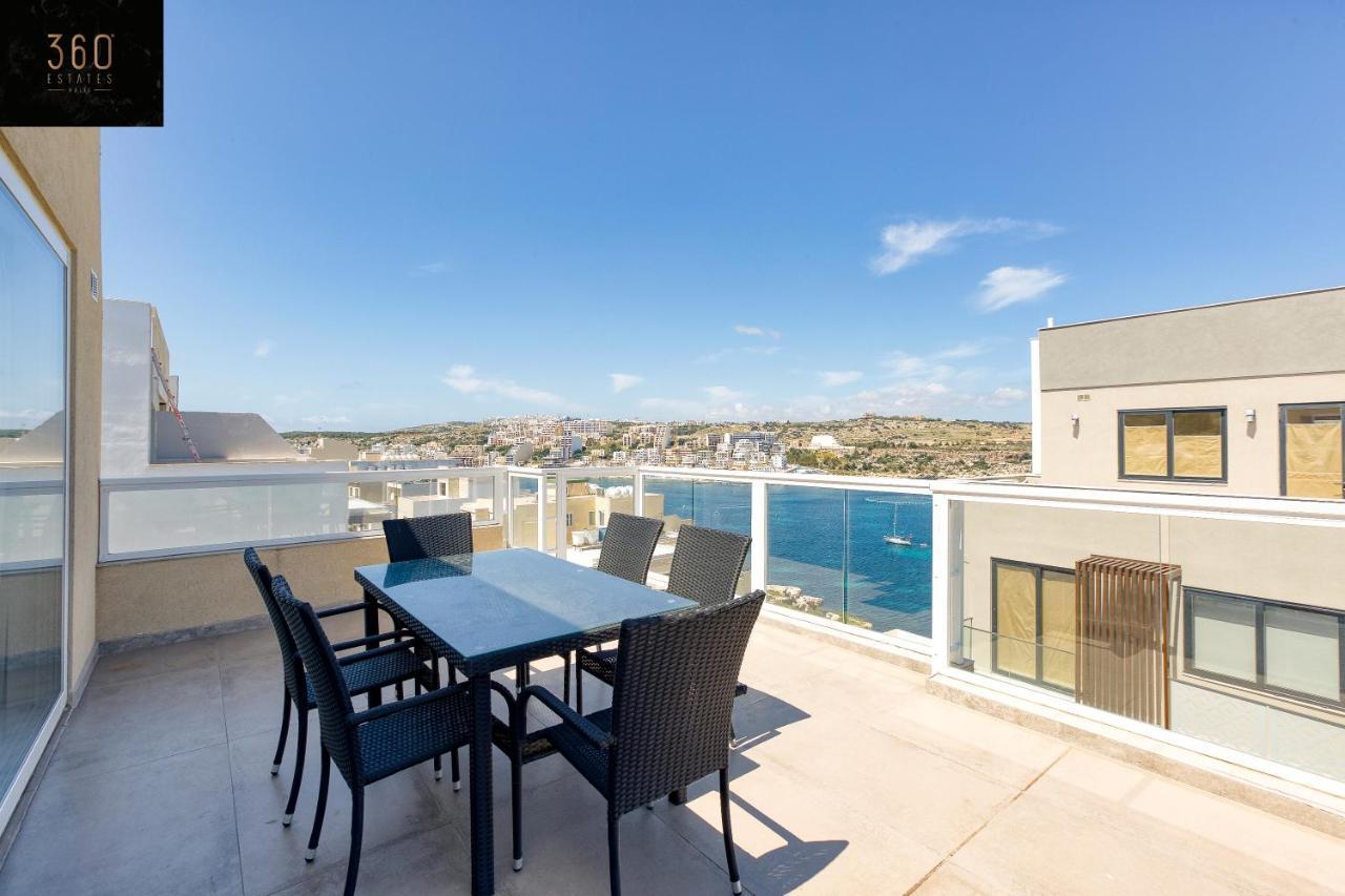 Апартаменти Lux Sea Front Penthouse With Breathtaking Views In St Pauls By 360 Estates Сент-Полс-Бей Екстер'єр фото